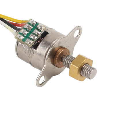 Động cơ bước nhỏ 10mm 2 giai đoạn 4 động cơ bước dây với hạt đồng áp dụng cho thiết bị y tế chính xác